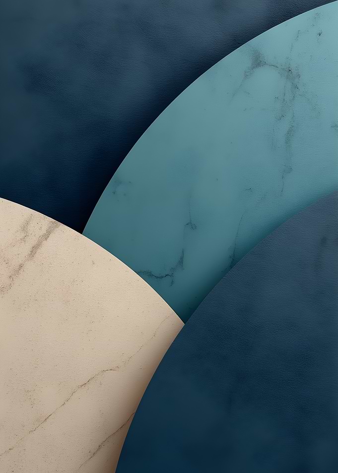 Abstract Blue and Beige Marble