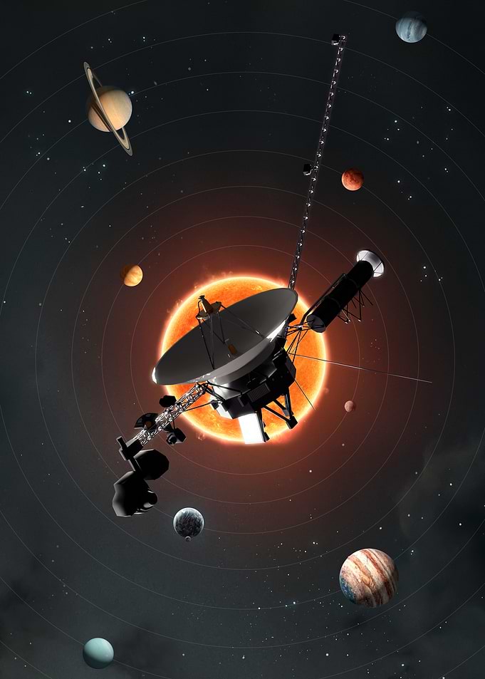 Voyager Spacecraft in Solar System
