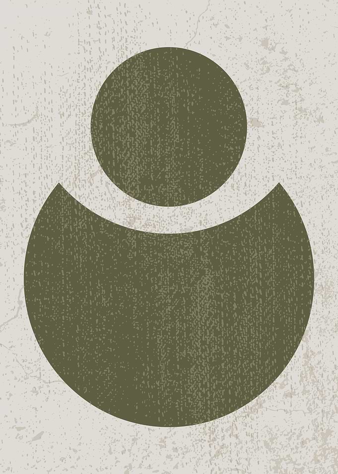 Abstract Green Circle Art
