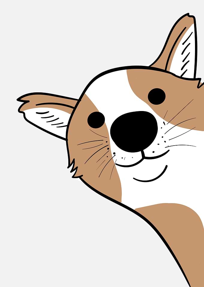 Smiling Cartoon Dog