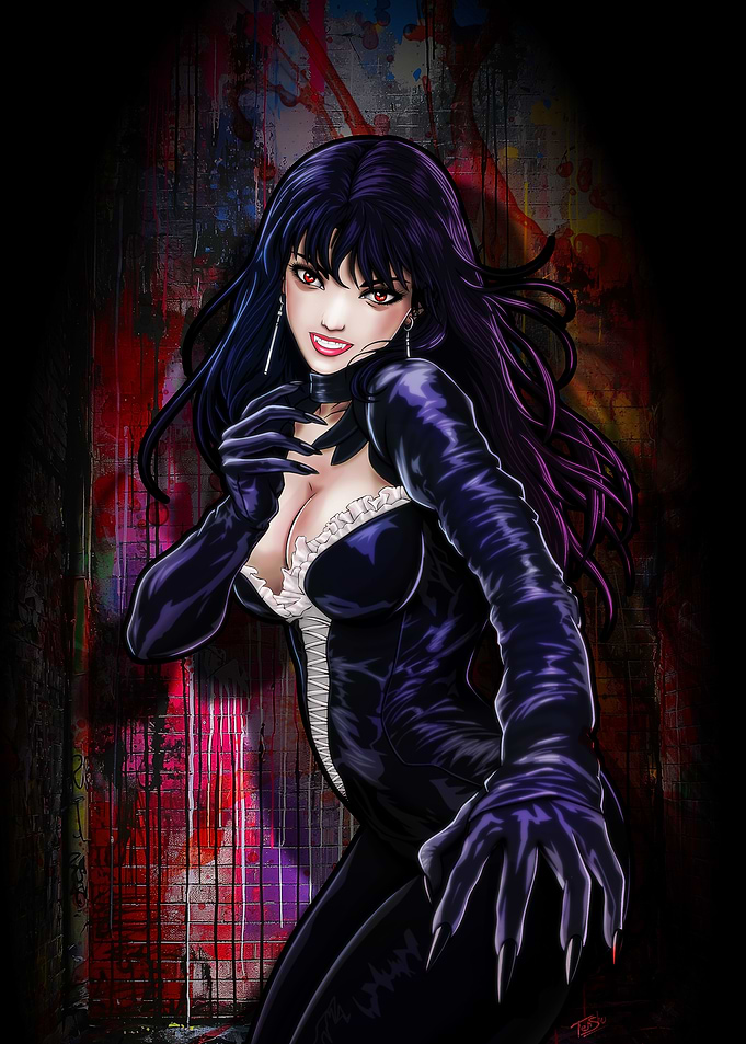 Gothic Anime vampire Woman