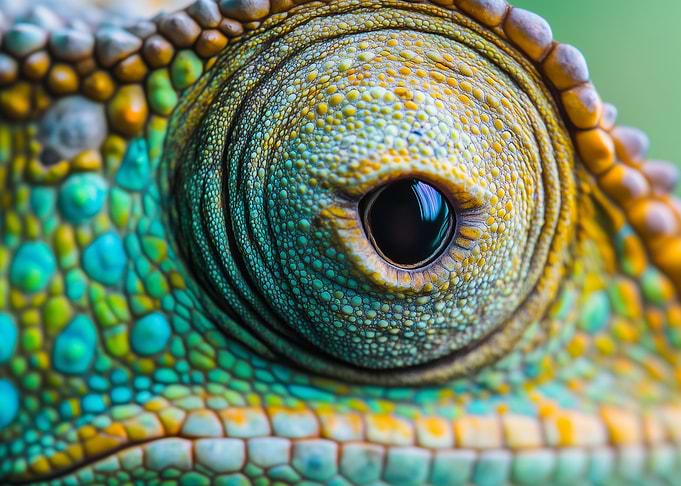 Chameleon Eye Close-up