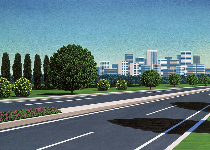 Hiroshi Nagai Cityscape Road