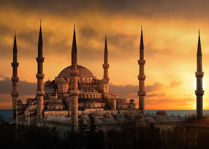 Mosque Sunset Silhouette