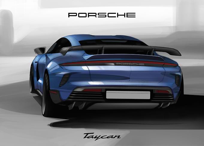 Porsche Taycan Rear View