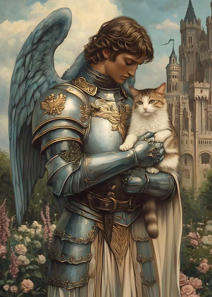 Angelic Knight with Cat