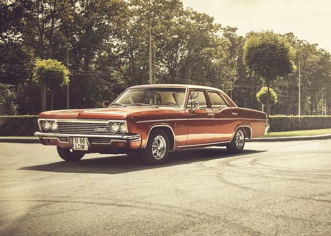 Classic Red Sedan