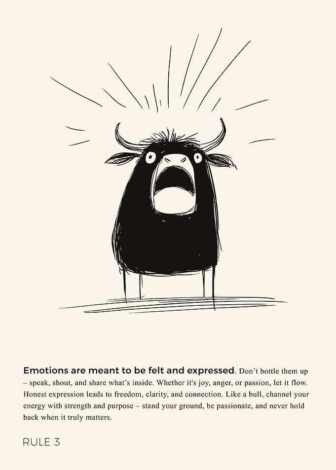 Bull, Express yourself and show your Strength – Exclamation Mark