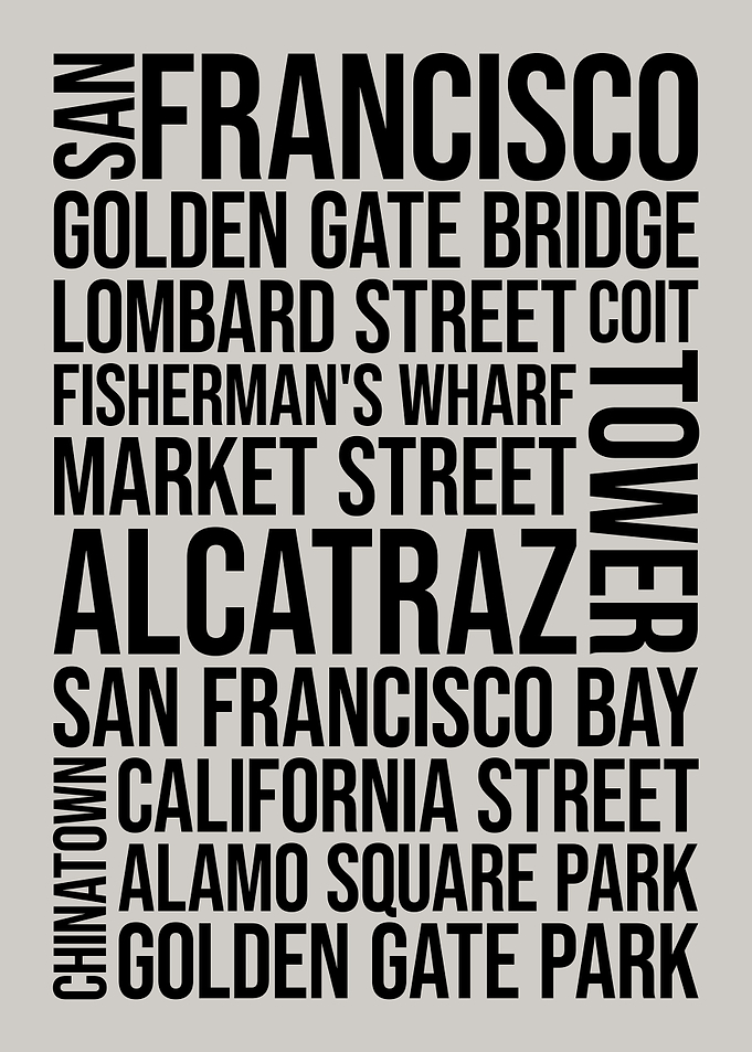 San Francisco Landmark Typography