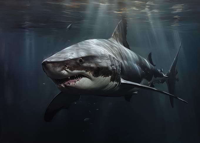 White Shark Underwater