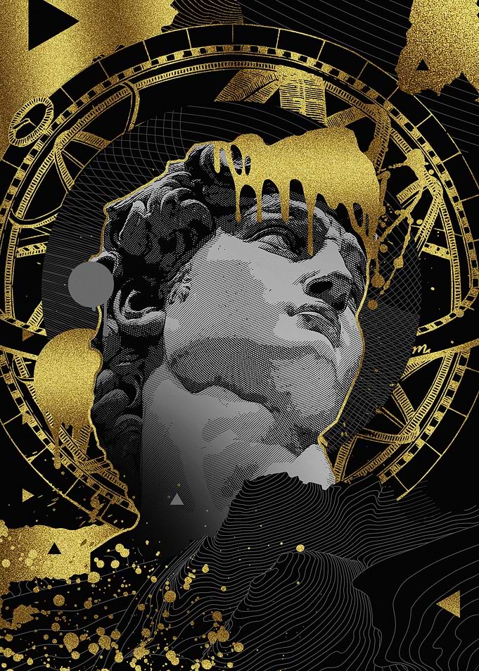 Gold Drip Statue