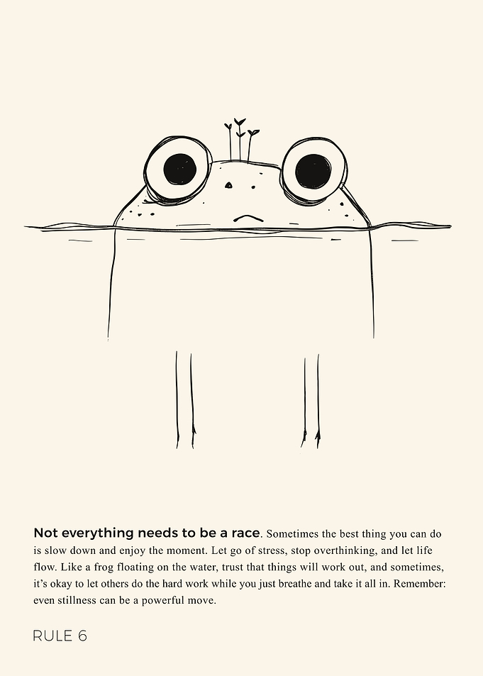Frog, Take it easy, relax and float – Exclamation Mark