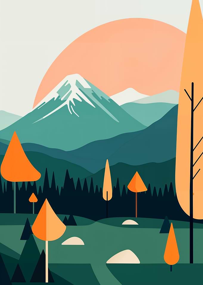 Mountain Sunset Landscape