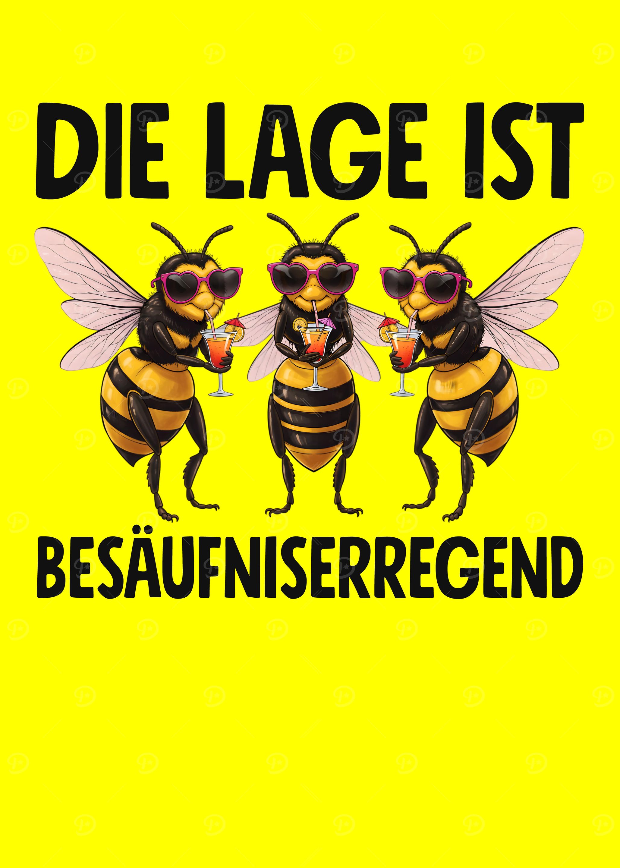 Bees Drinking Cocktails