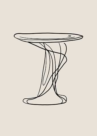 Table Line Art