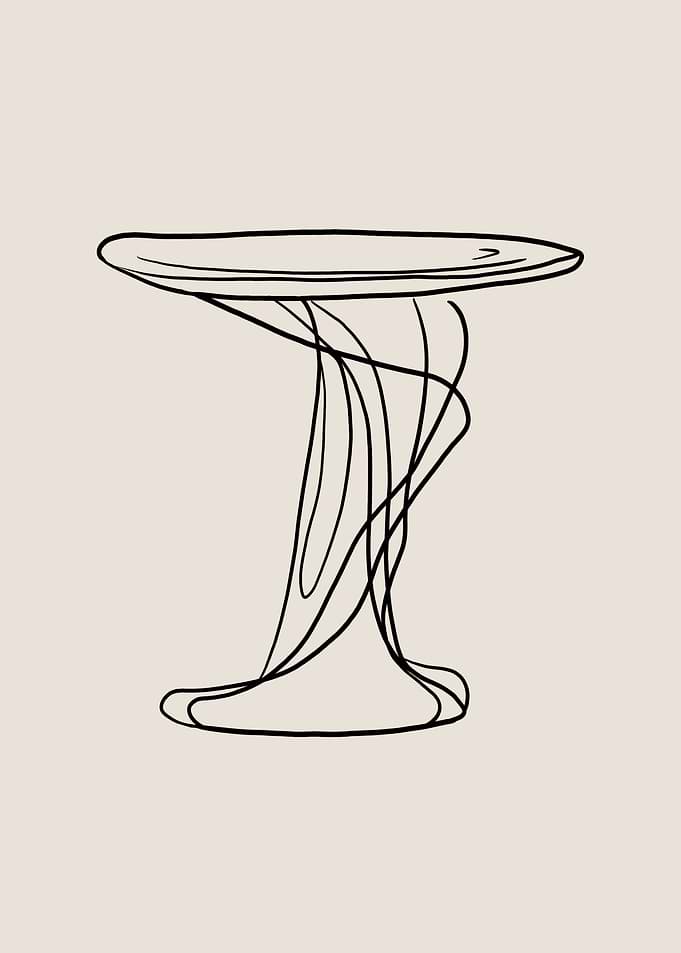 Table Line Art