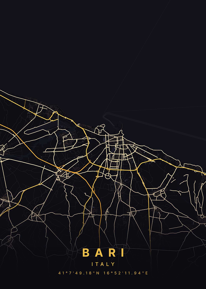 Bari Italy City Map