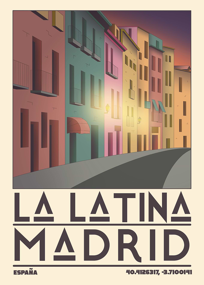 La Latina Madrid Poster