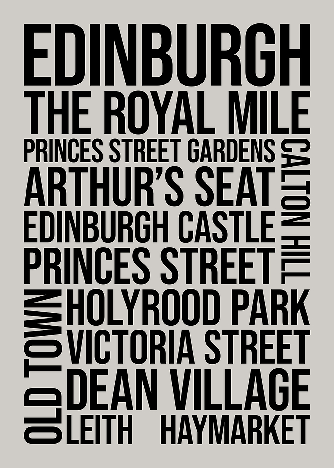 Edinburgh City Typography