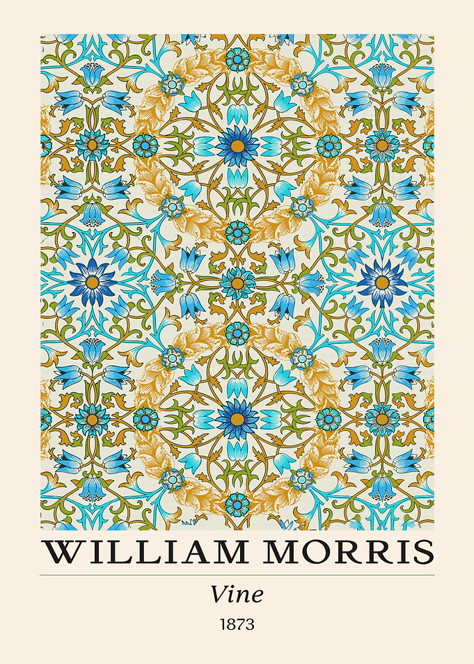 William Morris Blue Vine Botanical
