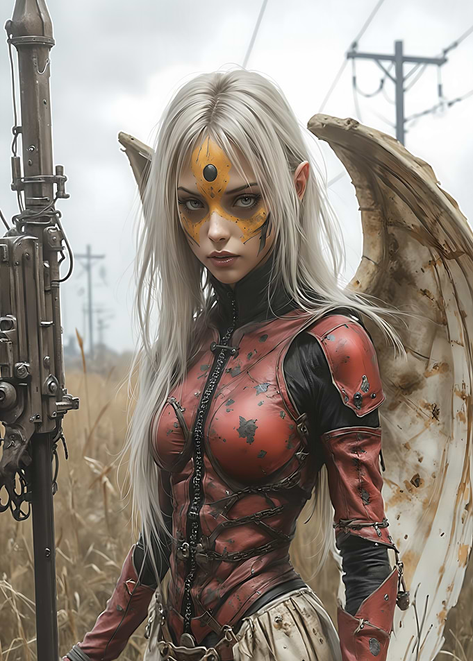 Post-Apocalyptic Angel Warrior