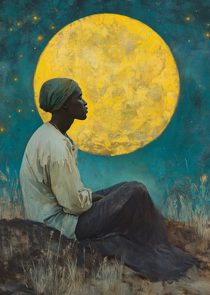 Woman Gazing at the Moon