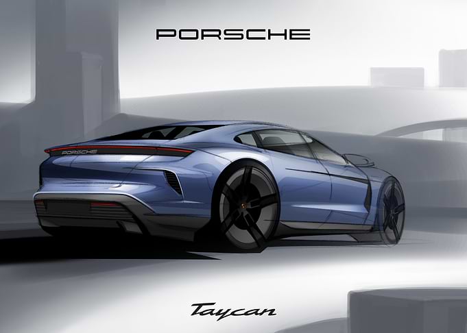 Porsche Taycan Sketch