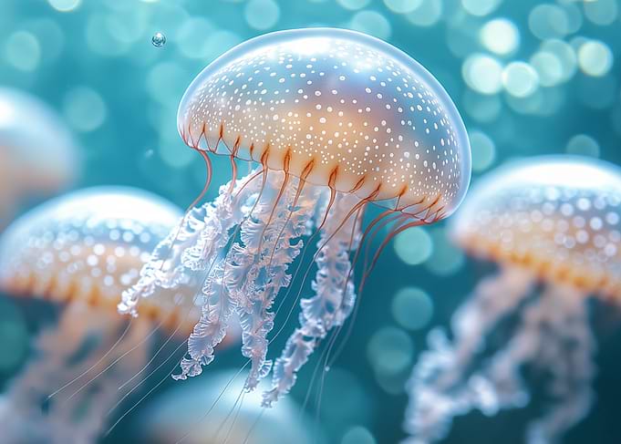 Blue Water Jellyfish