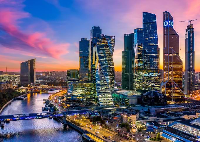 Moscow Skyline at Dusk