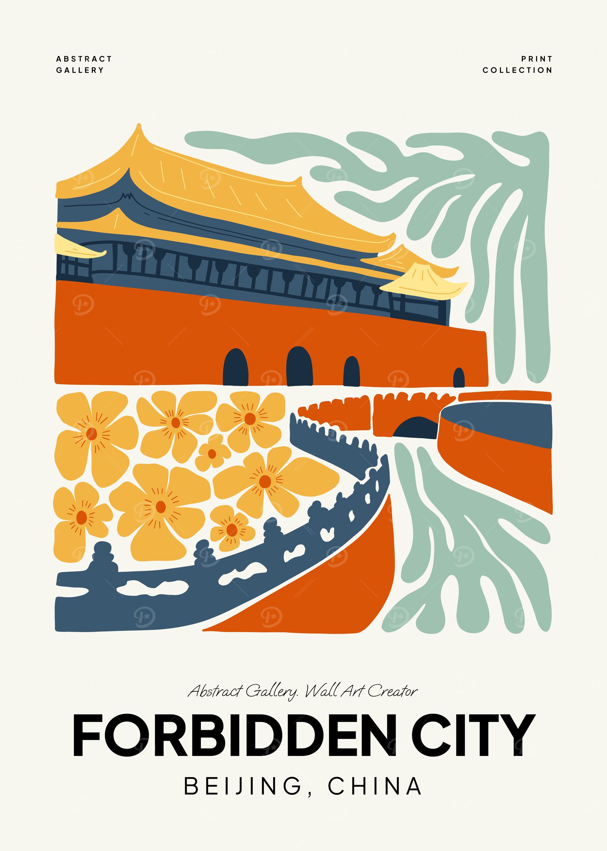 Forbidden City Abstract Art