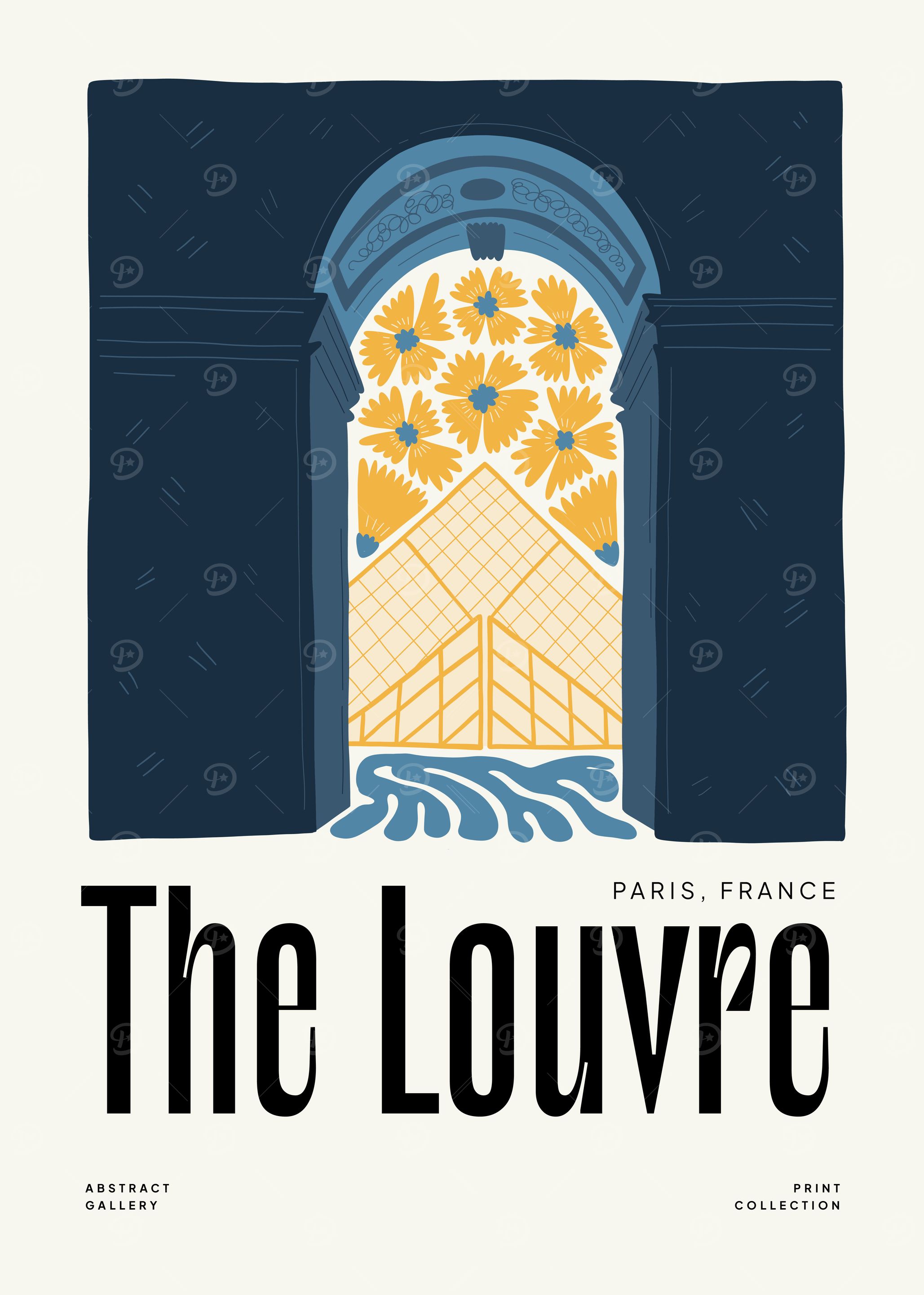 The Louvre Abstract Print