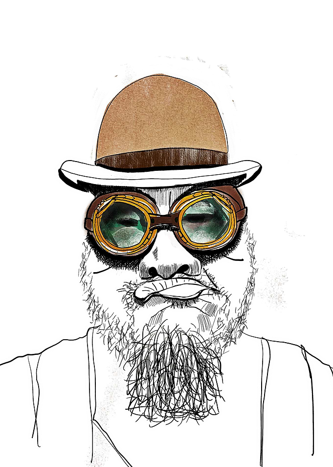Steampunk Man Illustration