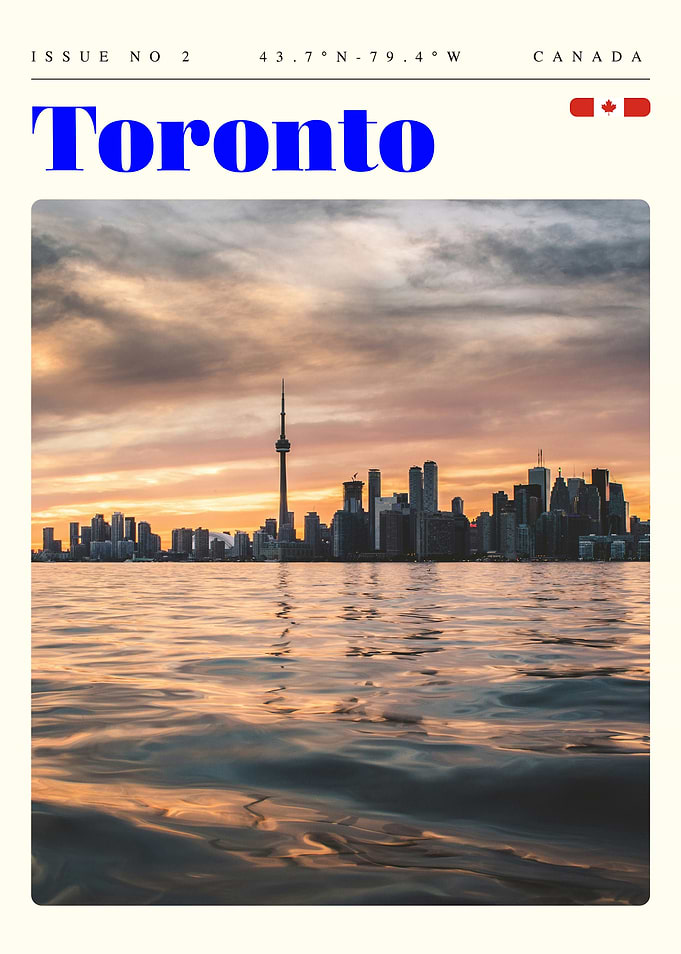 Toronto Ontario Travel Art Poster