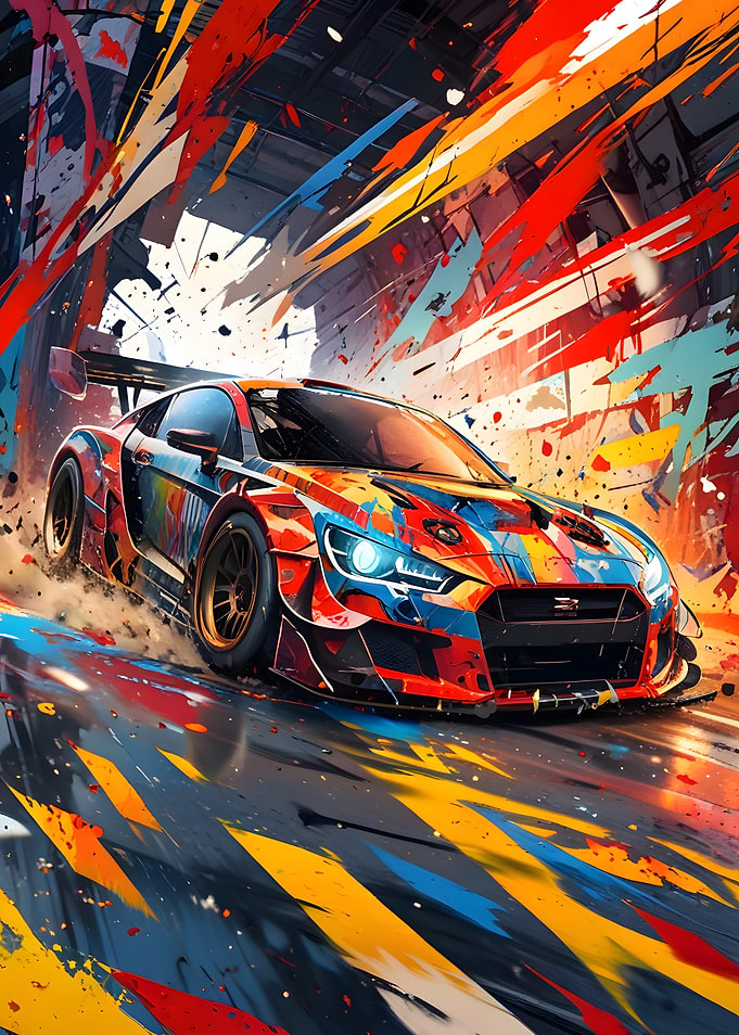 Colorful Race Car