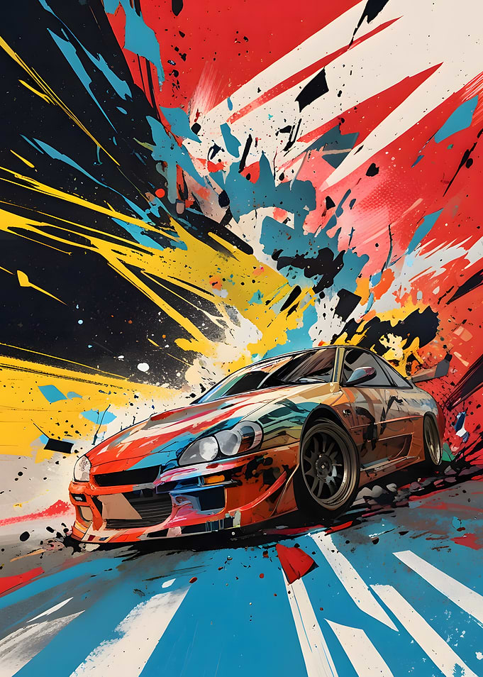 Drifting Sports Car