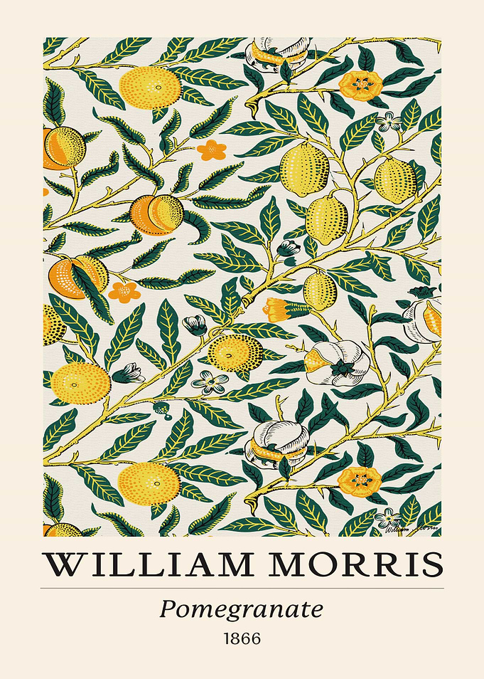 William Morris Pomegranate Botanical