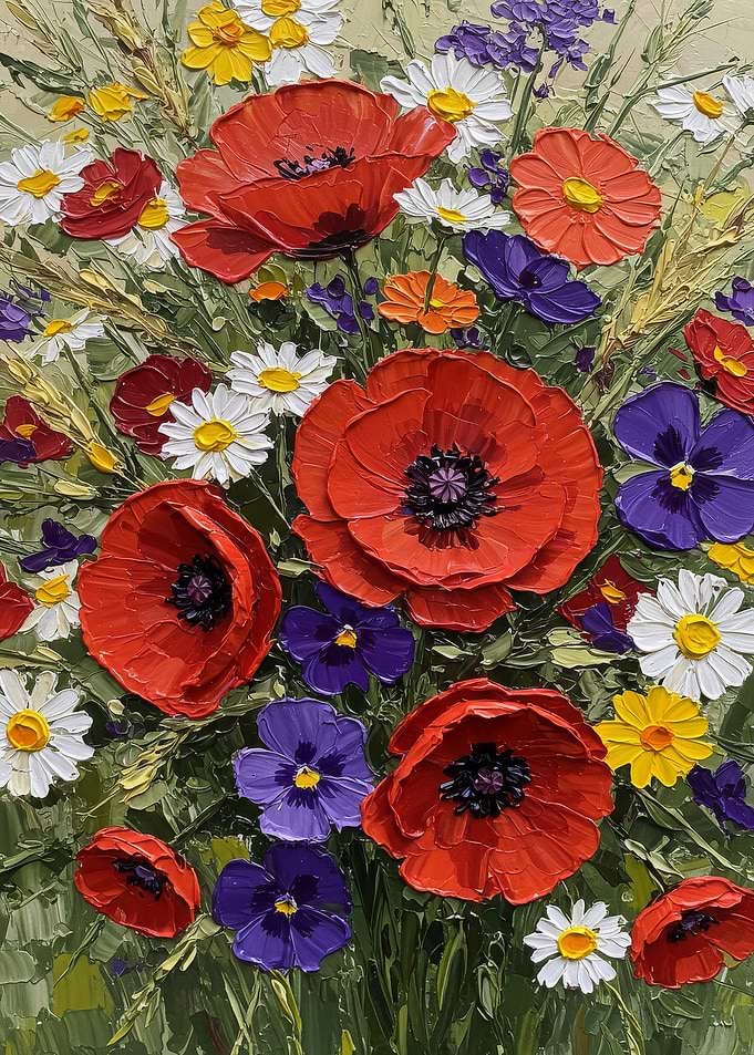 Poppy and Daisy Bouquet