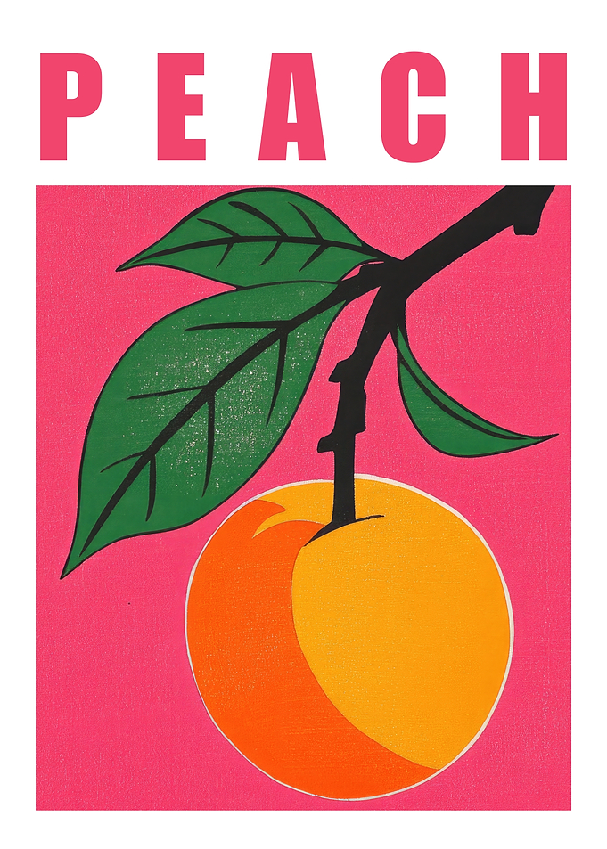 Peach Pop Art Print
