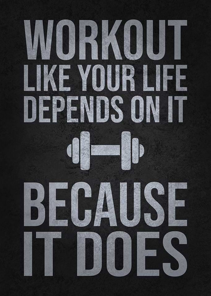 Workout Like Your Life Depends On it, Gym Motivation