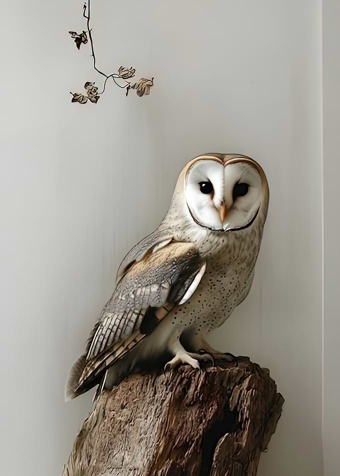 Barn Owl on Branch