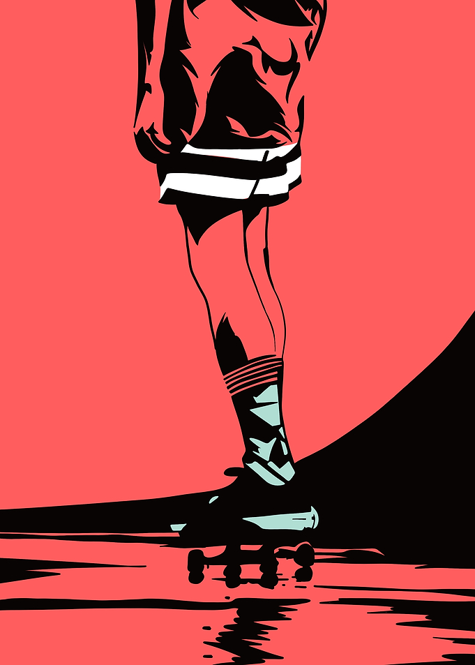 Roller Skater Silhouette
