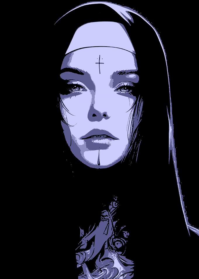 Nun with Cross Tattoo