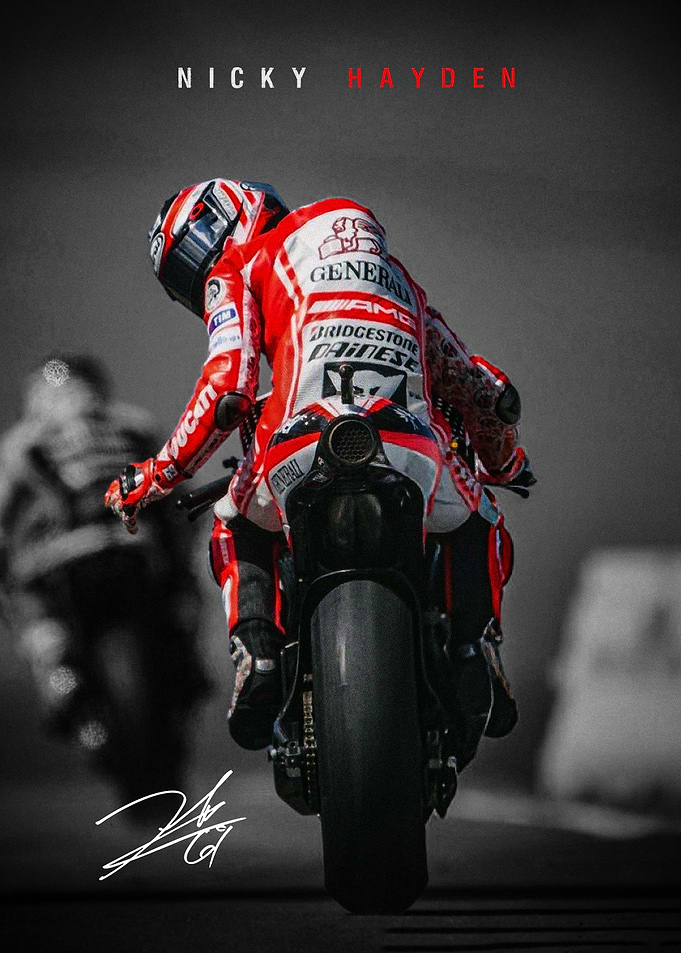 Nicky Hayden Motorcycle Poster