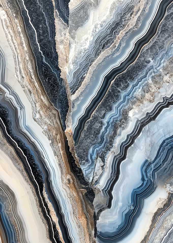 Blue and Gold Marble Texture