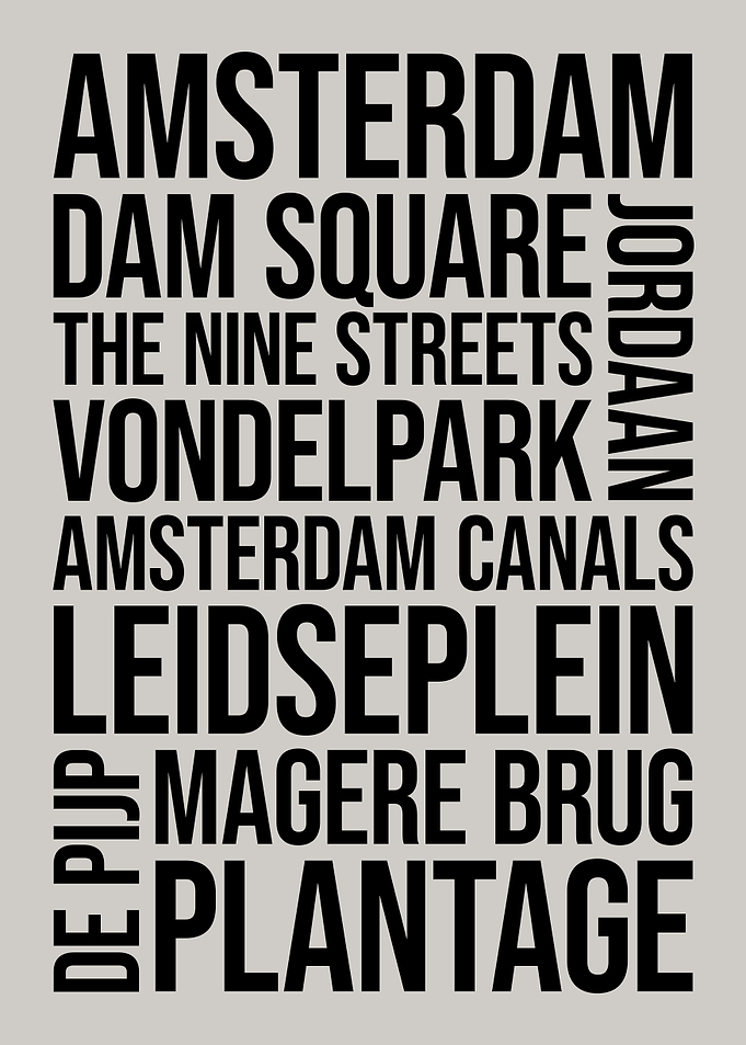 Amsterdam City Typography
