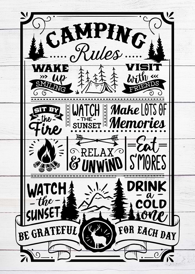 Camping Rules Sign