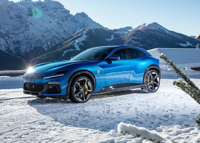 Ferrari Purosangue in Snow