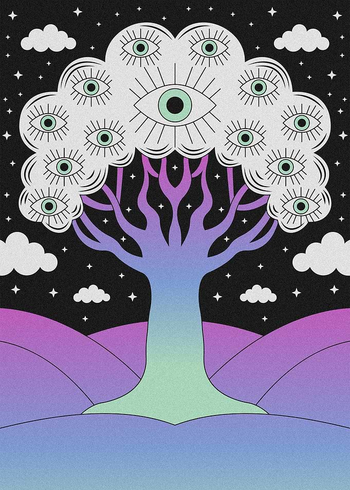 Surreal Tree of Eyes