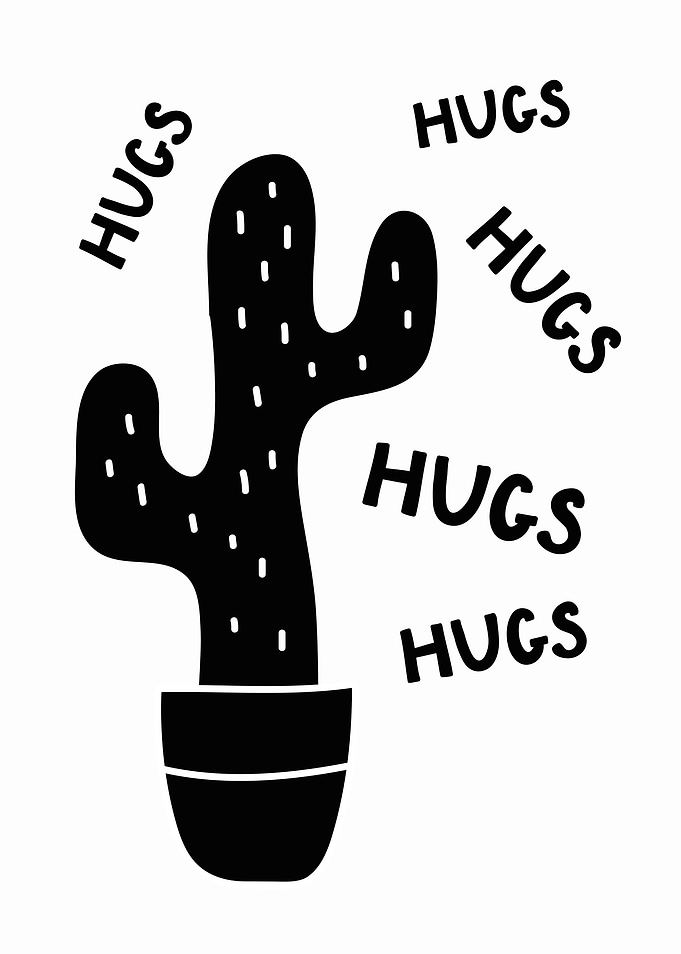 Cactus Hugs Print