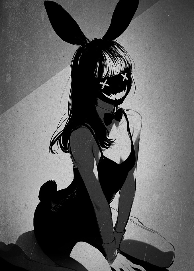 Dark Bunny Girl Illustration